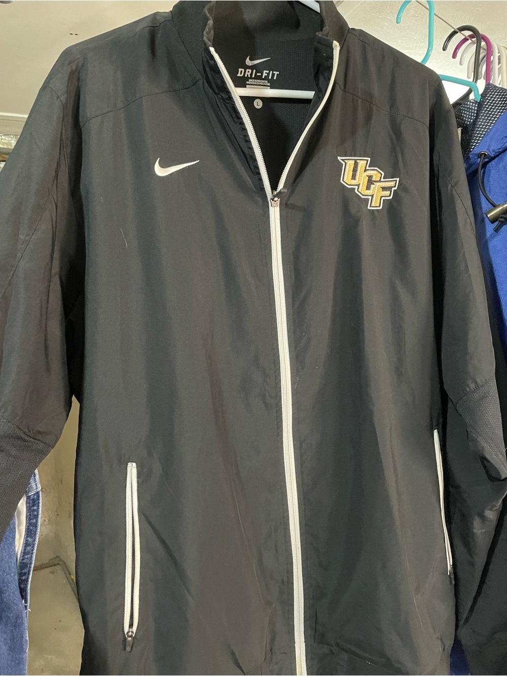 Nike Black UCF Dri-FIT Windbreaker with White Trim